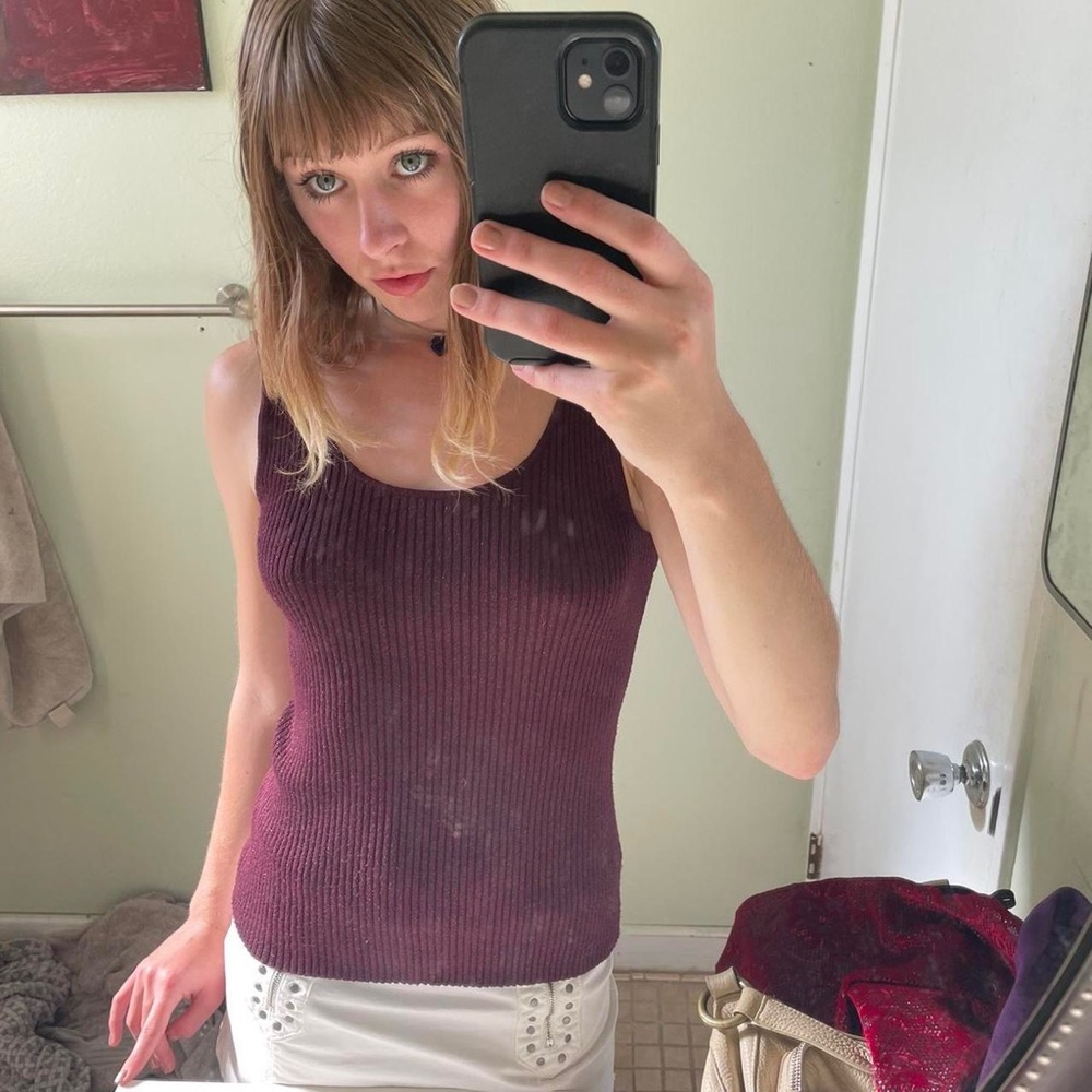 Sparkle ribbed tank